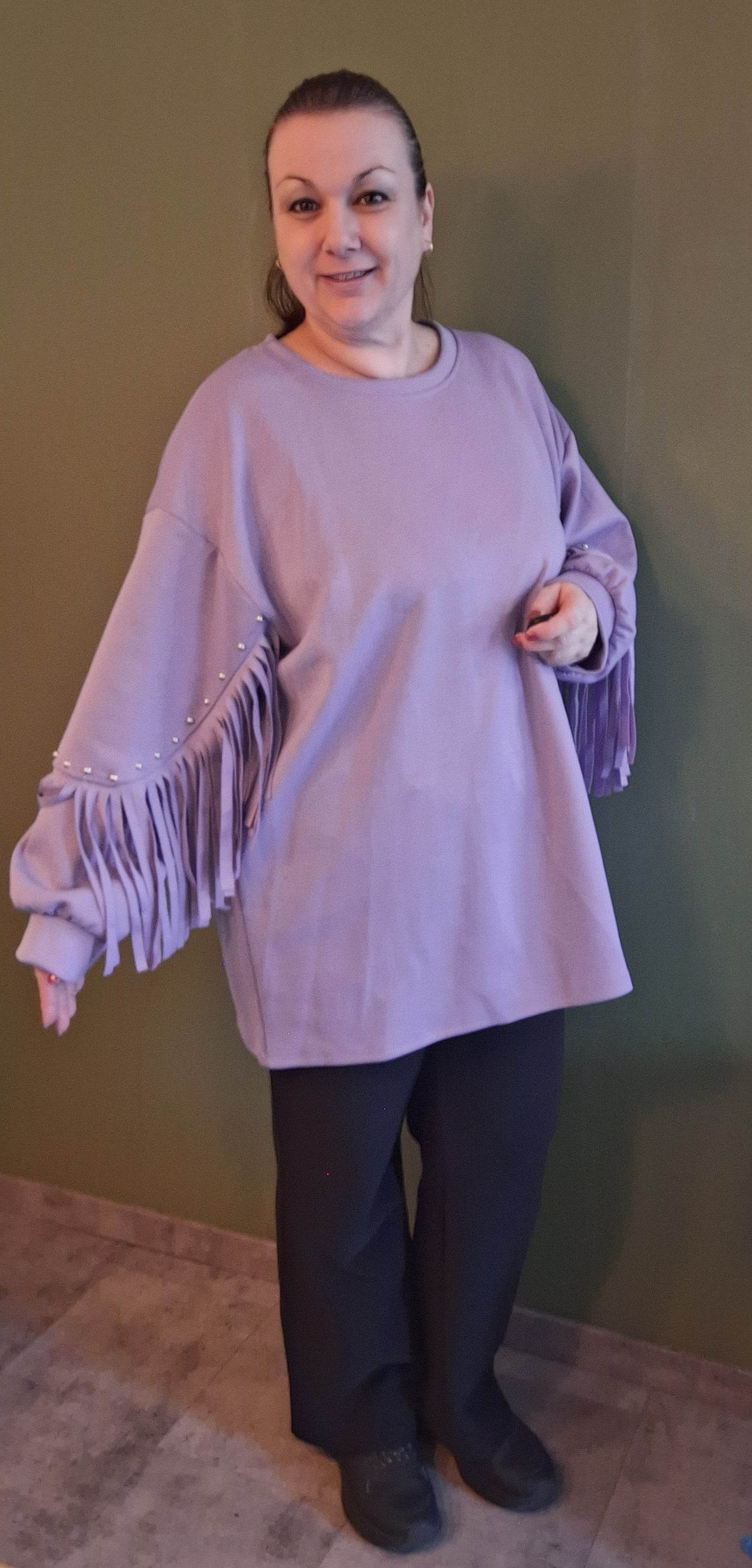 Sweater met slierten