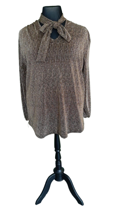 Glittershirt met strikje