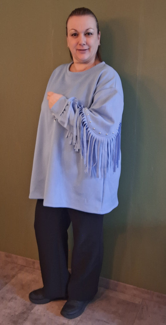 Sweater met  slierten