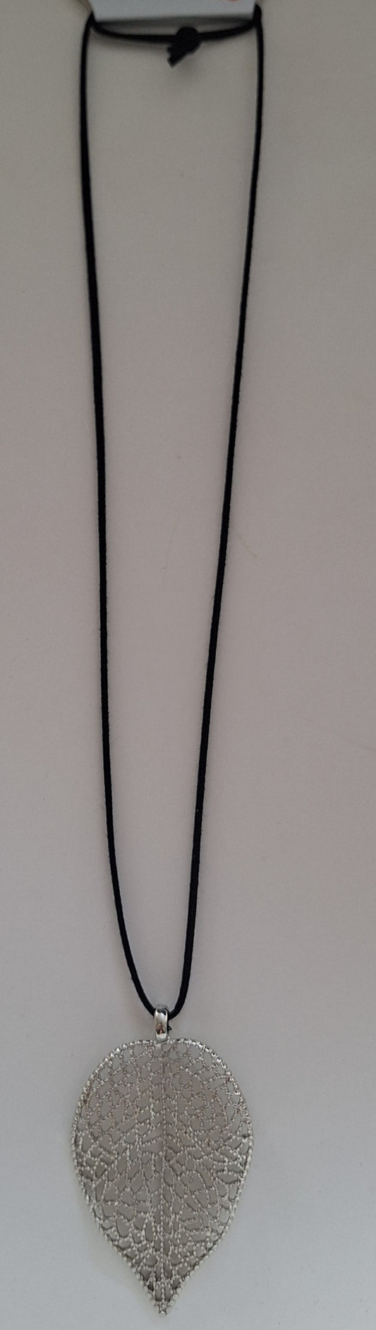 Ketting blad zilver