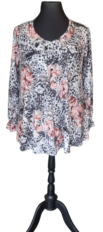 Shirt A-lijn bloem