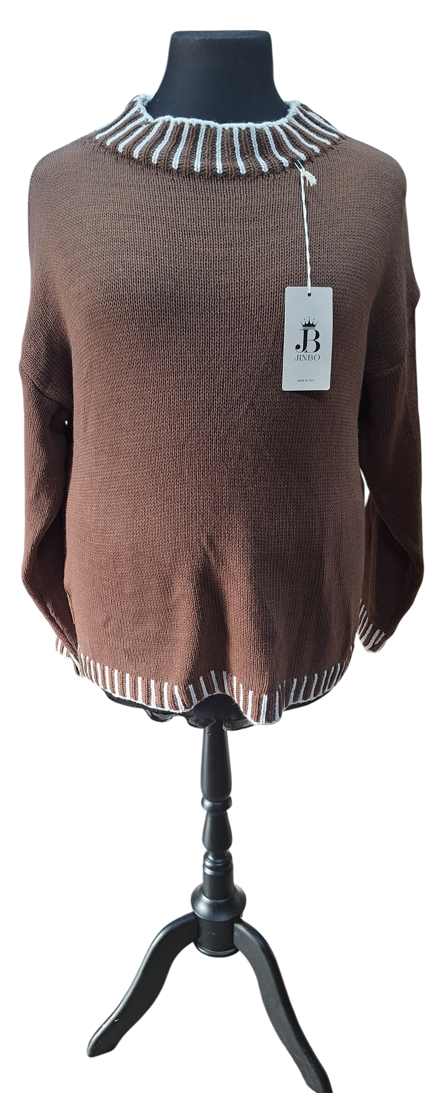 Trui gestreepte rand