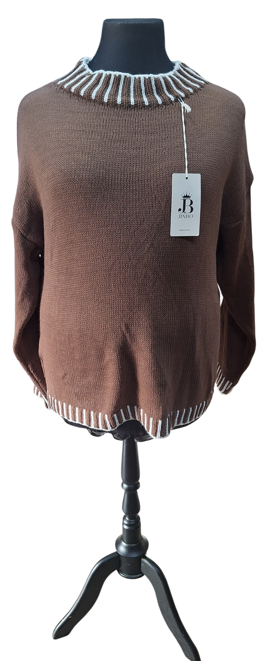 Trui gestreepte rand