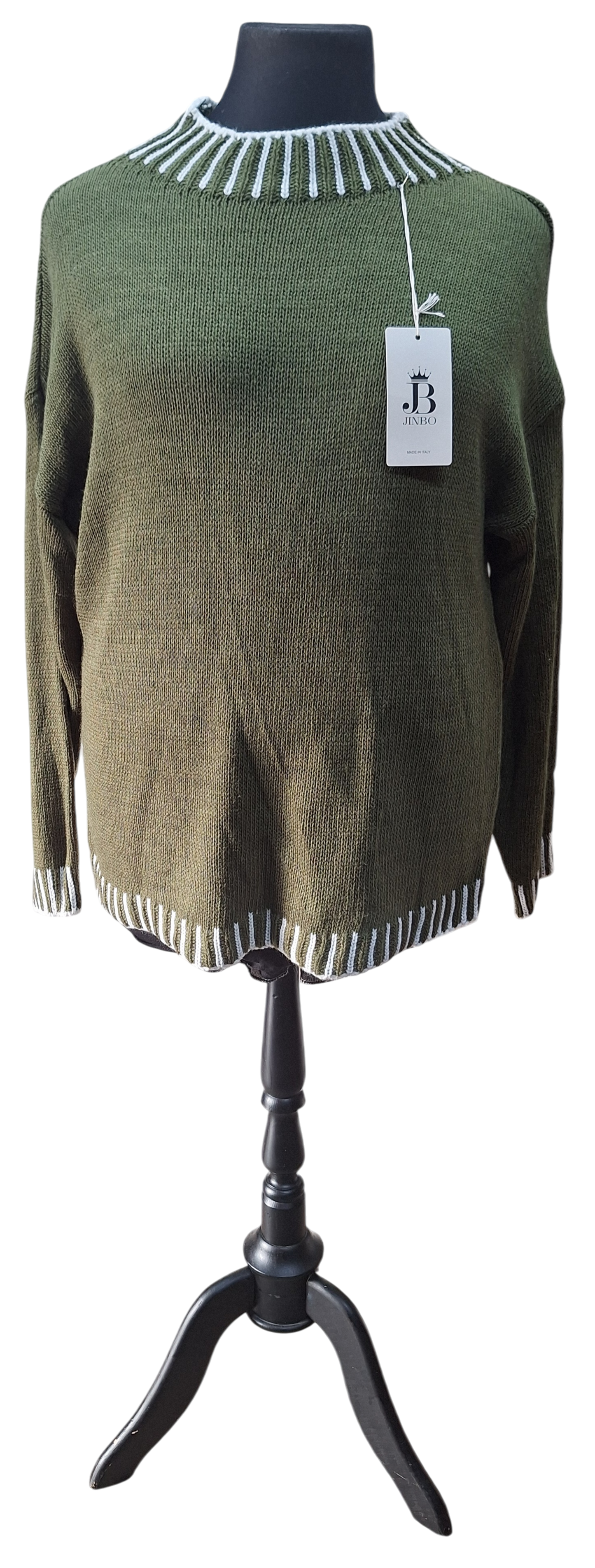 Trui gestreepte rand